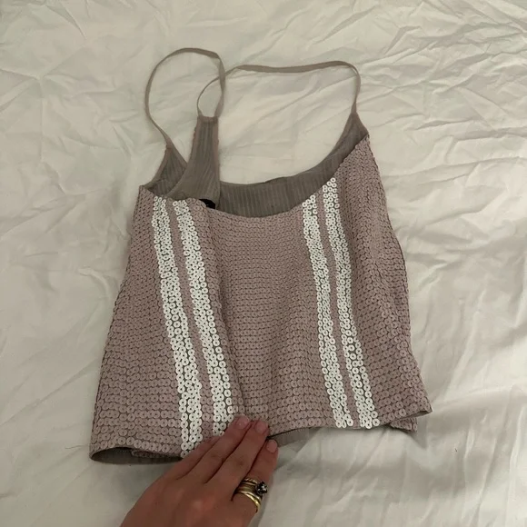 Tibi Sequin Razor Back top - Picture 2 of 9